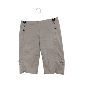 Jamie Sadock Womens Golf Capri Shorts Size 8 Skinnylicious Knee Beige Pockets
